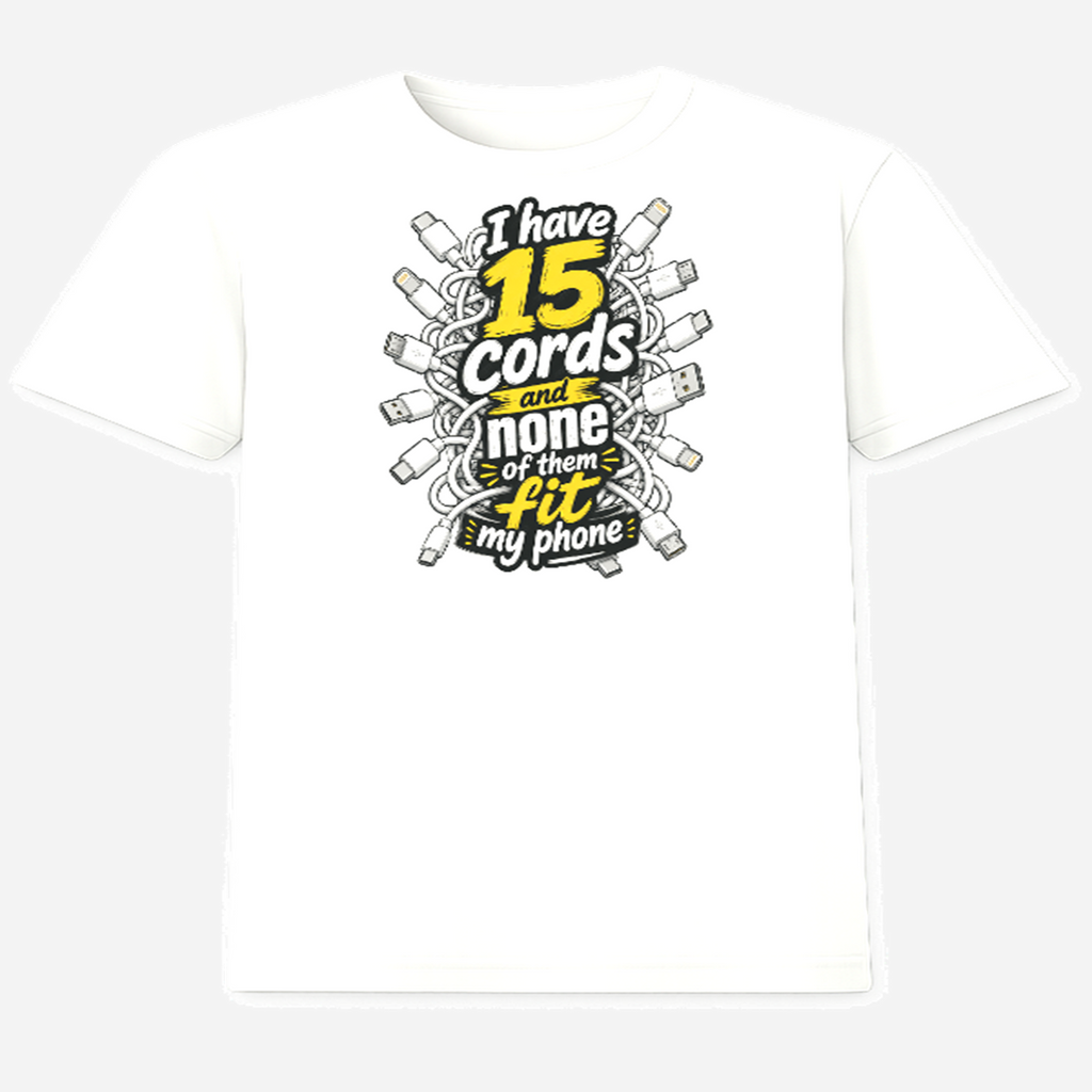 I Have 15 Cords and None of Them Fit My Phone T-Shirt