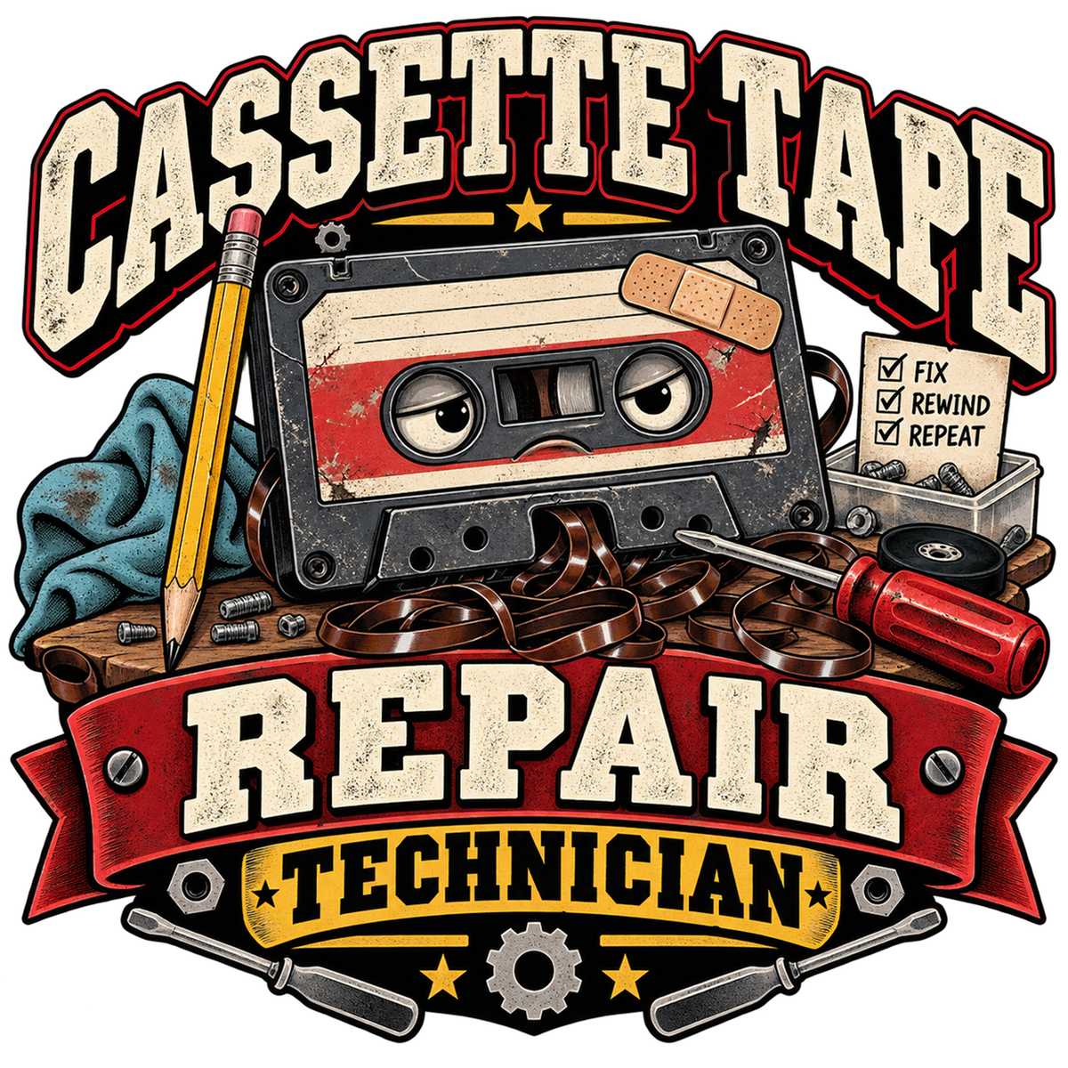 Cassette Tape Repair Technician T-Shirt