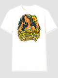 Don't Make Me Take Off My Jewelry graphic tee on white shirt