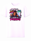 White T-shirt with a woman driving and the words GPS Said Make a U-Turn I Took It Personally