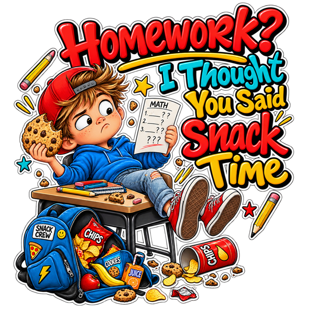 Homework? I Thought You Said Snack Time (Boy)