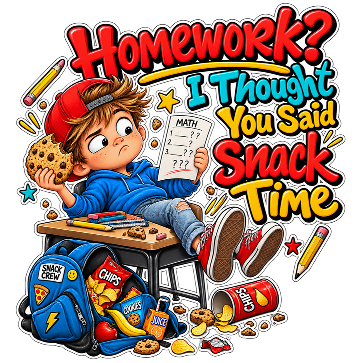 Homework? I Thought You Said Snack Time (Boy)