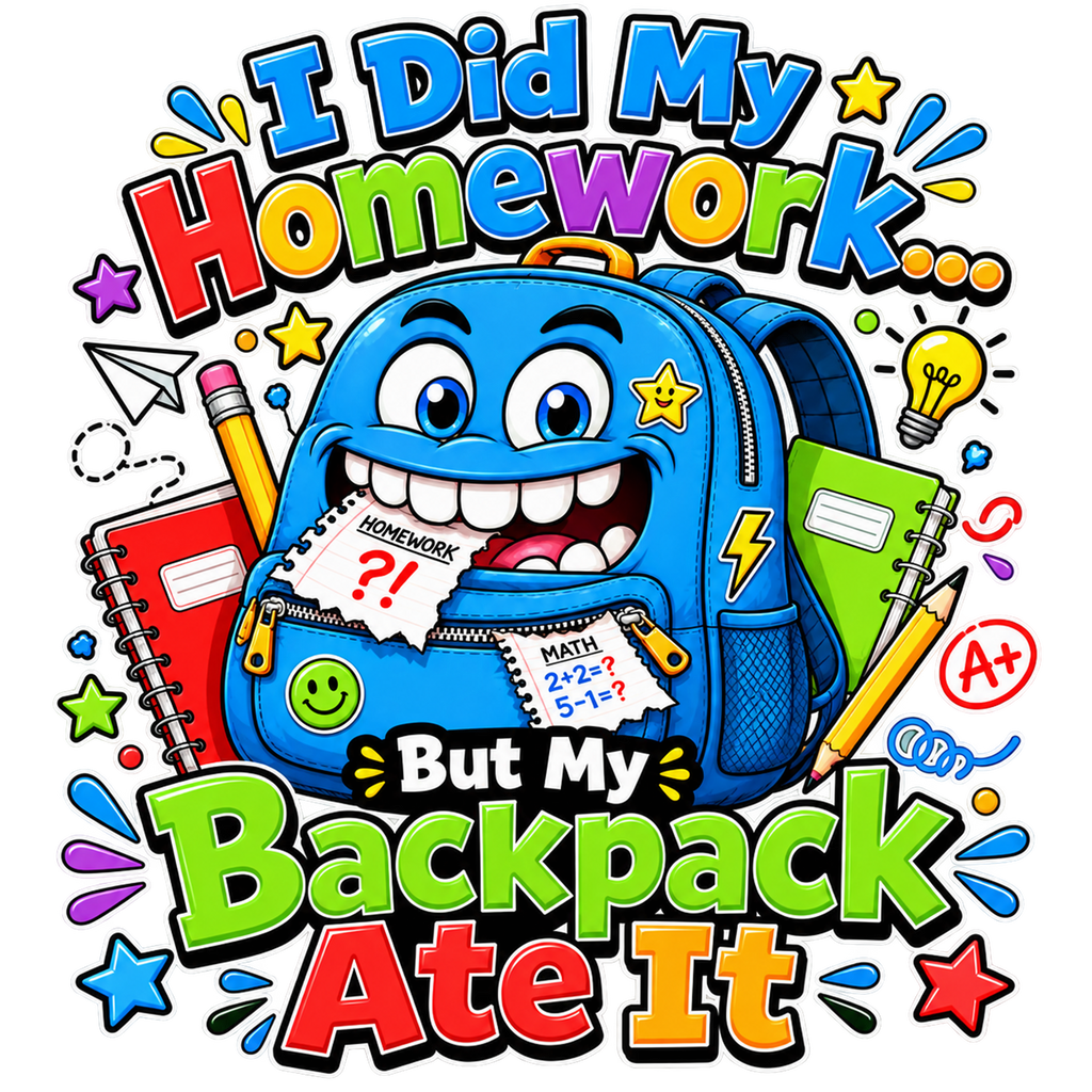 I Did My Homework... But My Backpack Ate It