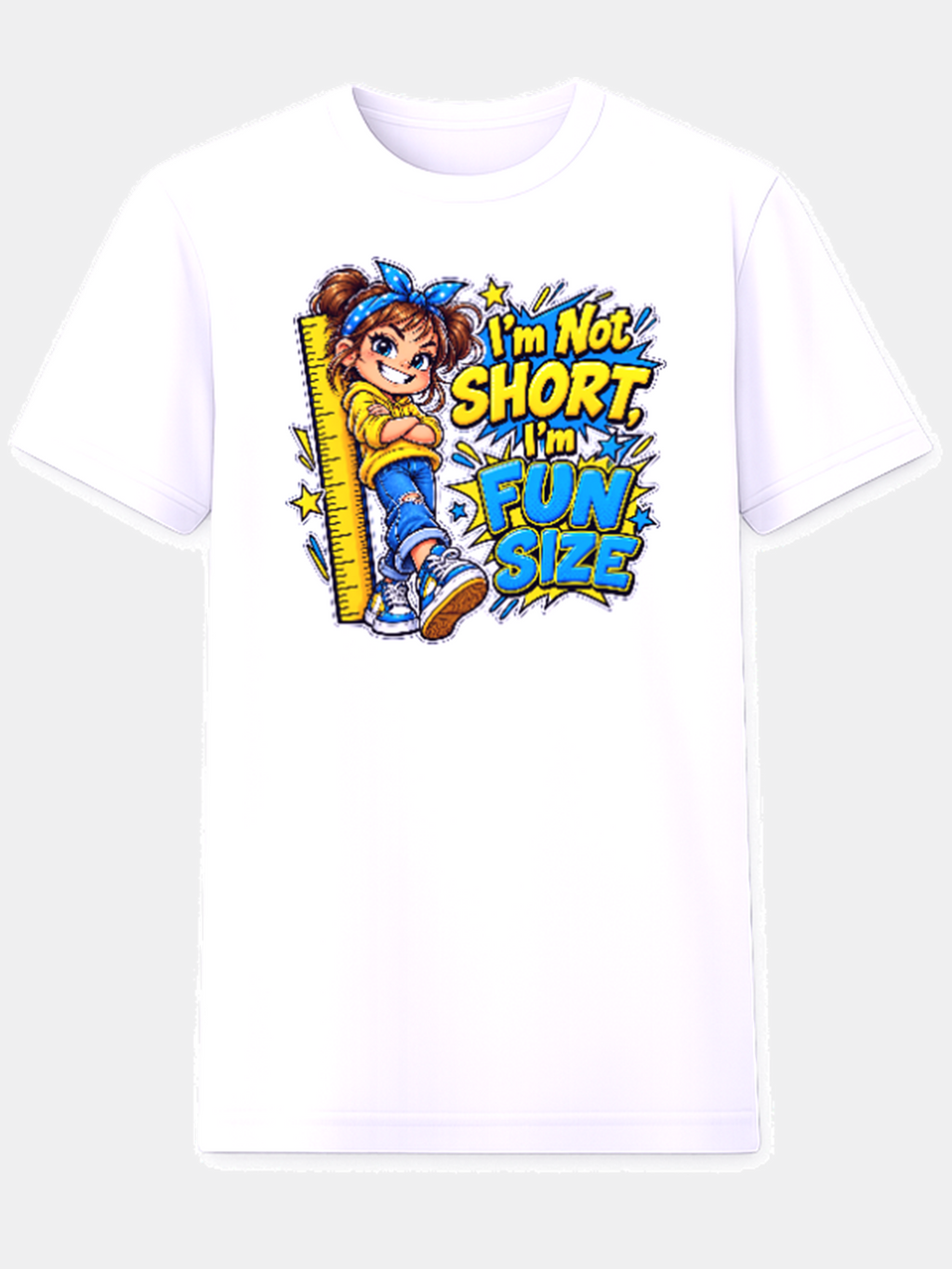 I'm Not Short I'm Fun Size girl graphic tee