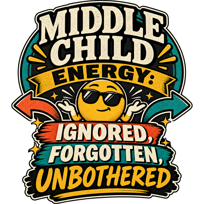 Middle Child Energy print graphic