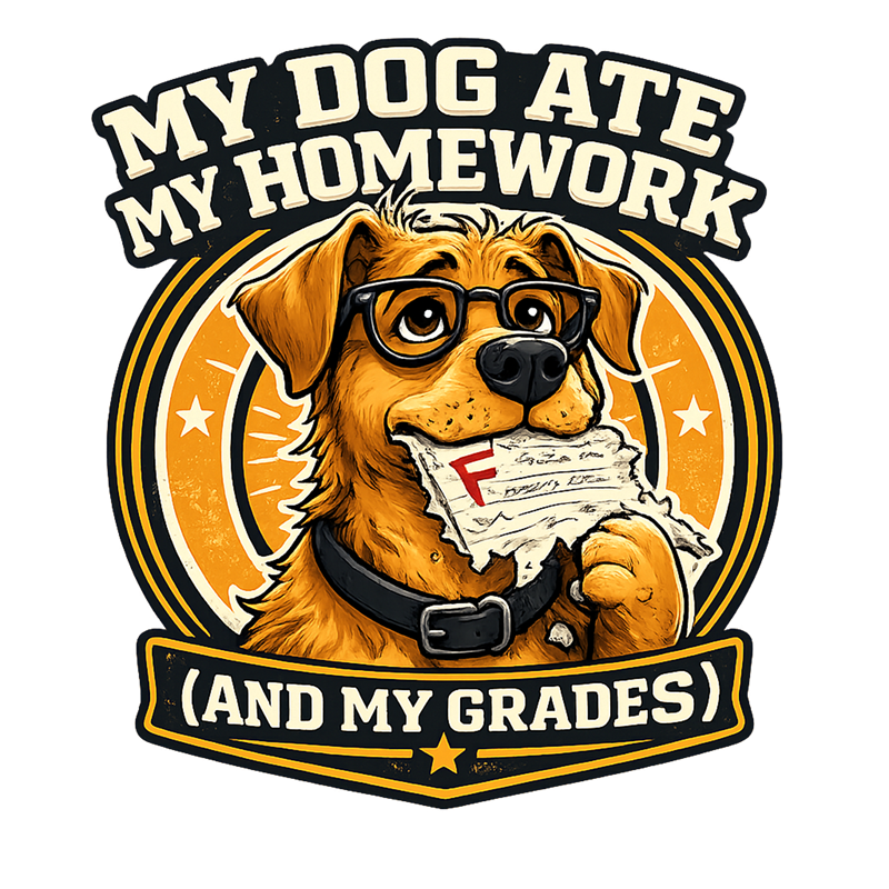 My Dog Ate My Homework (And My Grades) T-Shirt