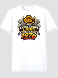 My Check Engine Light Has Been On Since 1976 graphic tee - white