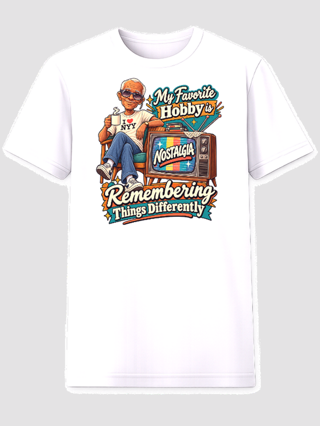 My Favorite Hobby is Remembering Things Differently retro graphic tee