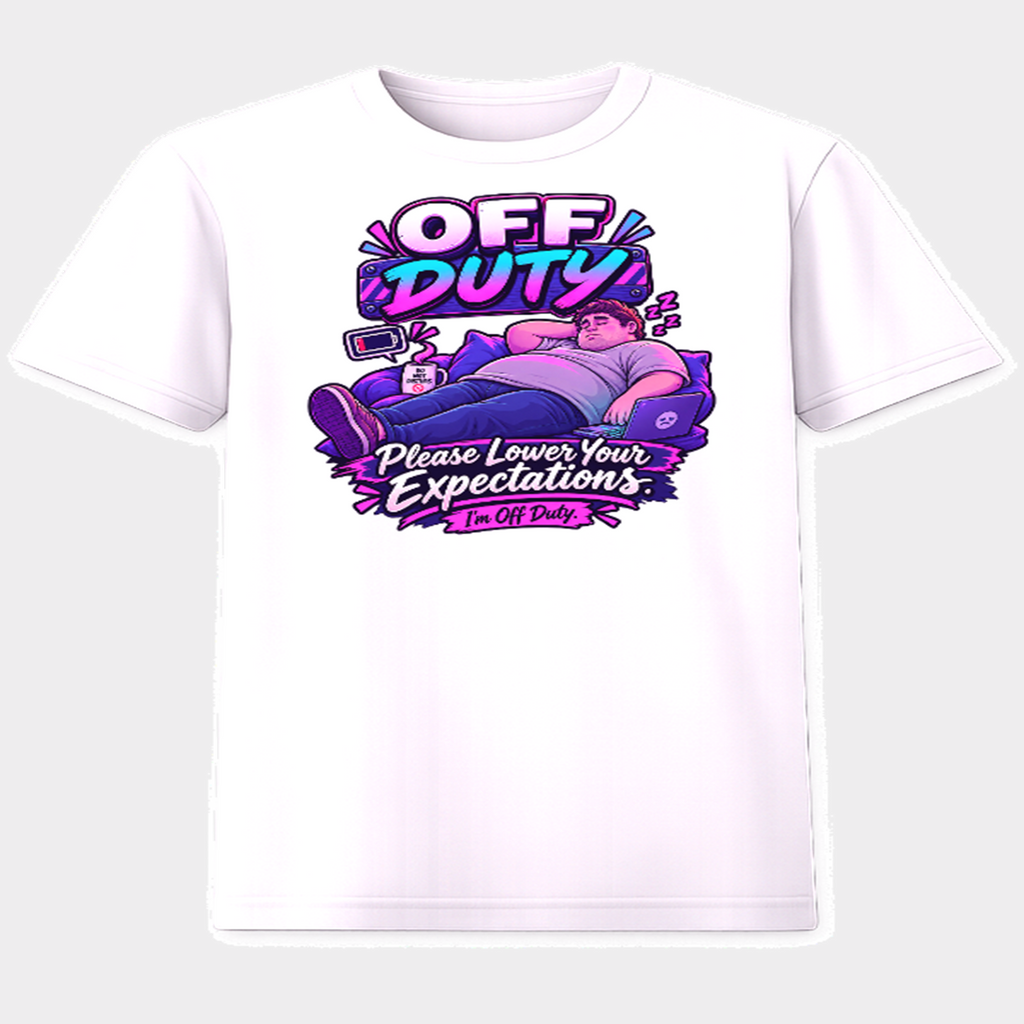 Off Duty Please Lower Your Expectations graphic tee