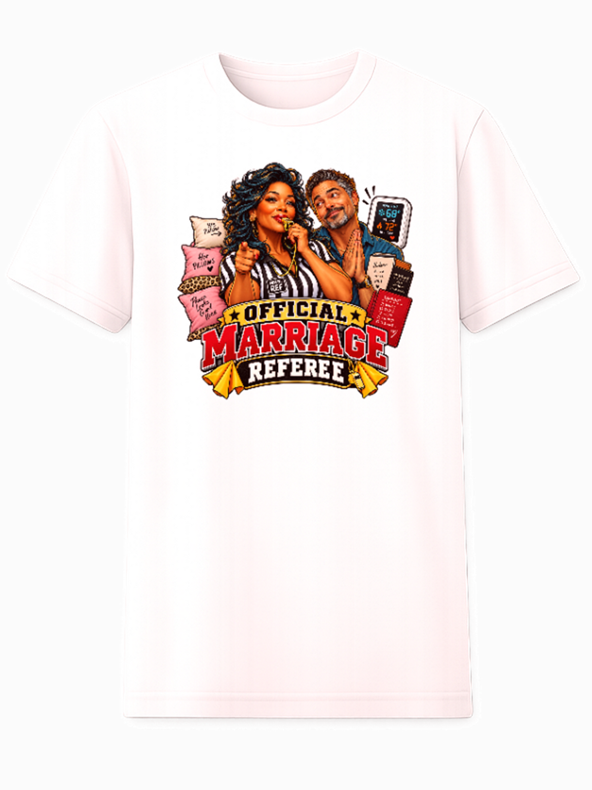 Official Marriage Referee relationship humor t-shirt