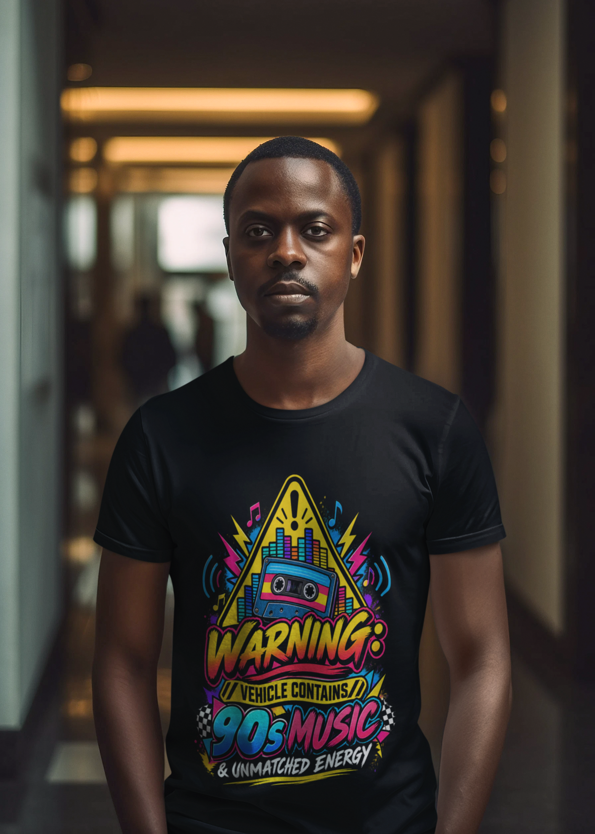 Warning: Vehicle Contains 90s Music & Unmatched Energy T-Shirt
