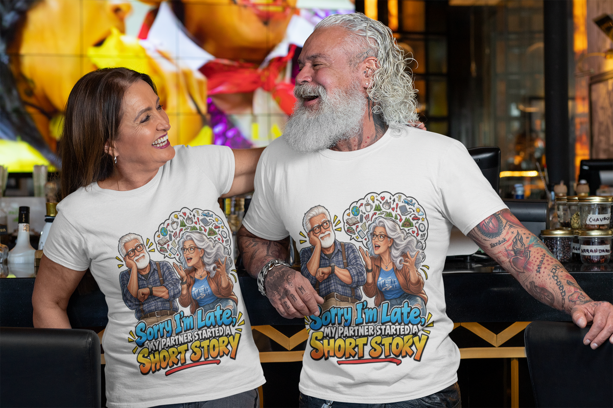 Sorry I'm Late My Partner Started a Short Story T-Shirt