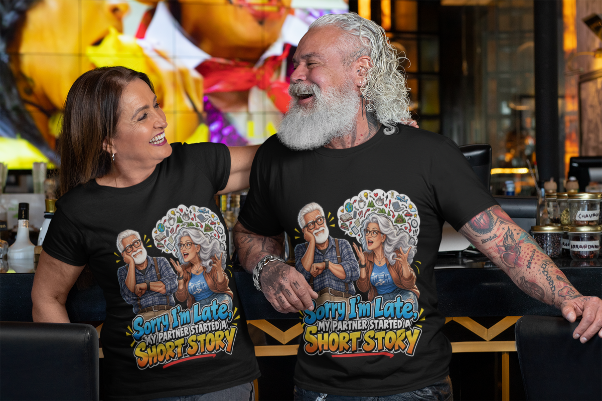 Sorry I'm Late My Partner Started a Short Story T-Shirt