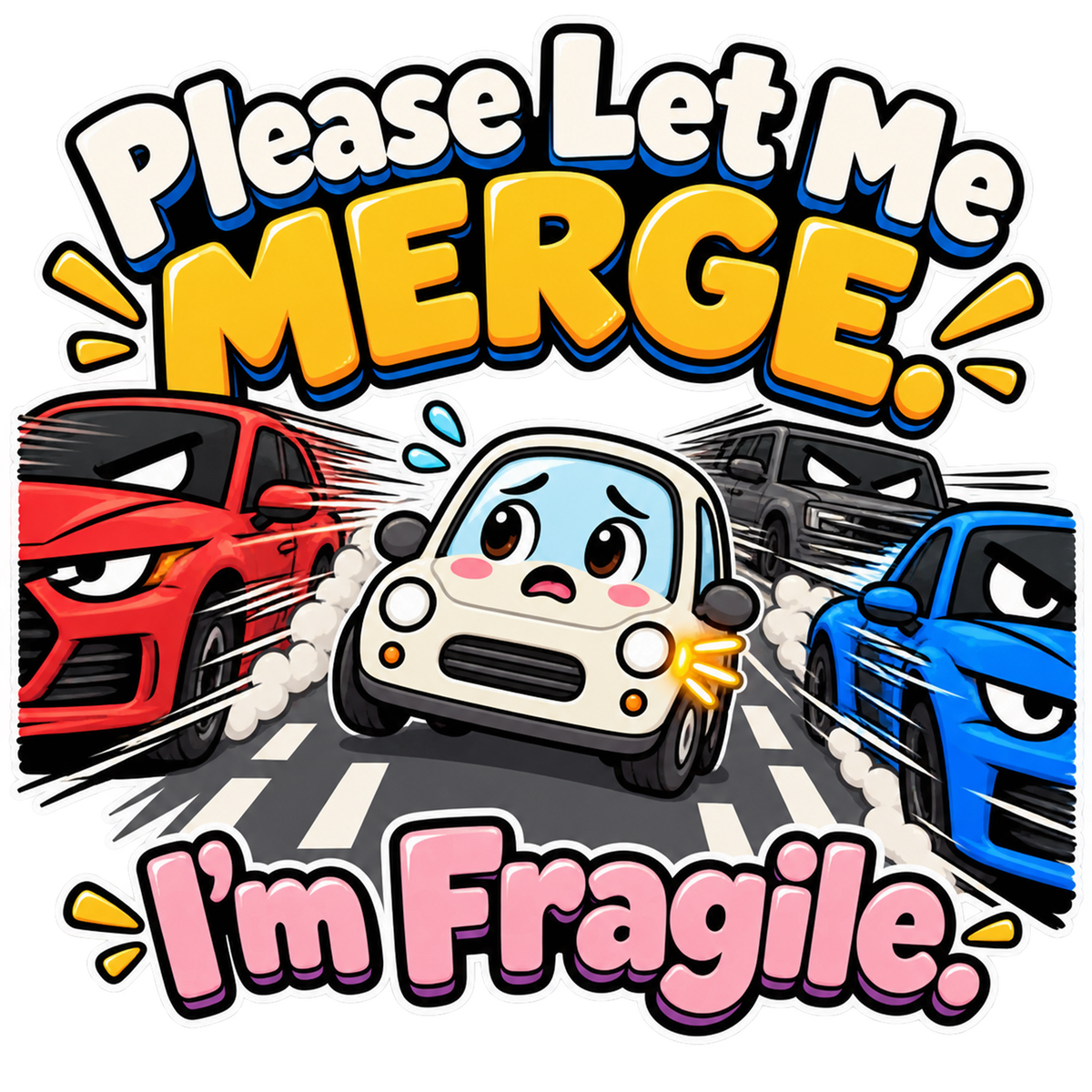Please Let Me Merge. I'm Fragile. T-Shirt