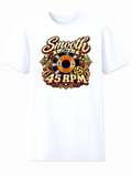 Smooth Like a 45 RPM vintage vinyl record graphic tee design
