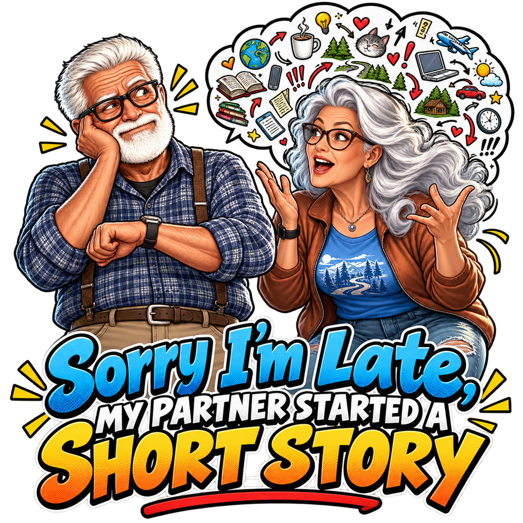 Sorry I'm Late My Partner Started a Short Story T-Shirt