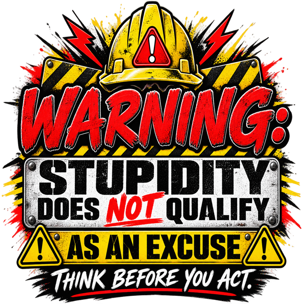 Warning: Stupidity Does Not Qualify as an Excuse T-Shirt