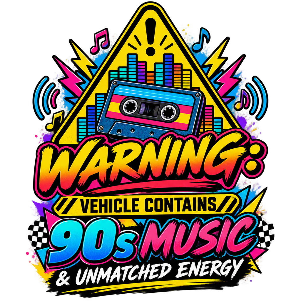 Warning: Vehicle Contains 90s Music & Unmatched Energy T-Shirt